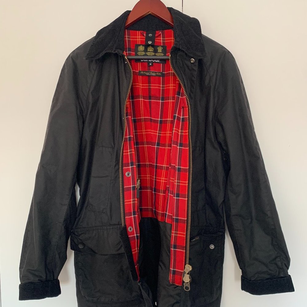 Barbour Ashby Waxed Jacket, Black